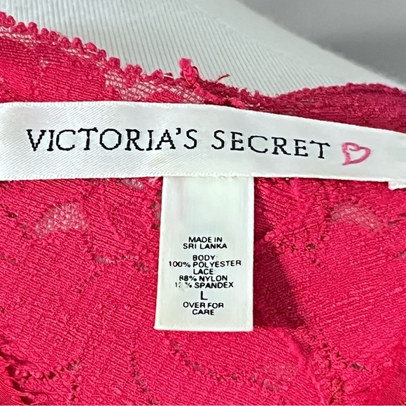 Victoria’s Secret Red Lace Satin Maxi Slip Dress Size Large - Picture 6 of 6